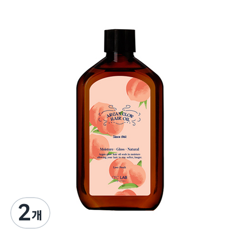 씨에프씨랩 아르간 글로우 헤어오일 러브피치, 110ml, 2개