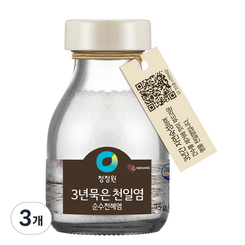청정원 3년묵은 천일염, 75g, 3개