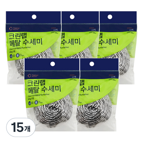 크린랲 메탈 수세미, 1개입, 15개