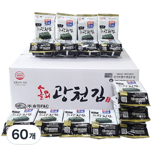 솔뫼광천 재래 식탁김, 60개, 15g