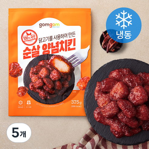 곰곰 순살 양념치킨 (냉동), 375g, 5개