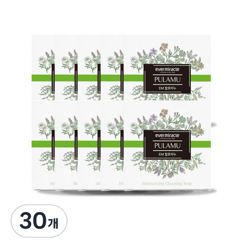 에버미라클 풀라무 이엠 발효 비누, 85g, 30개