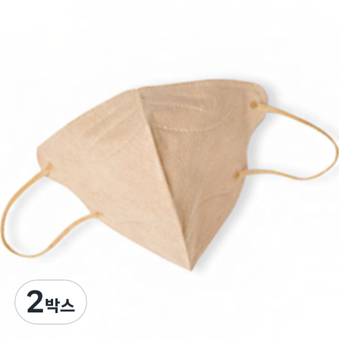 케이바이오 새부리형 컬러 황사마스크 KF94 대형, 50개입, 2개, 베이지