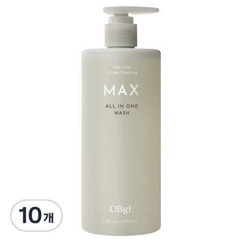 OBge 남성용 오브제 맥스 올인원 워시, 10개, 500ml