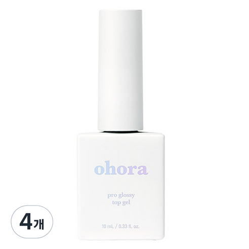 오호라 프로 글로시 탑젤, 투명, 10ml, 4개