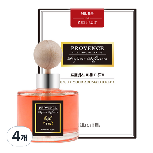 더허브샵 프로방스 퍼퓸 디퓨저, 레드프룻, 120ml, 4개