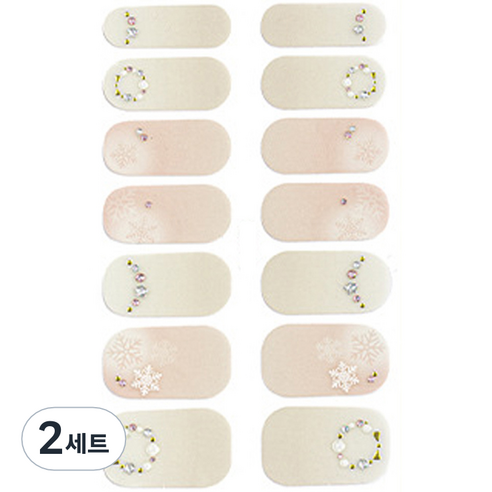 가이만 셀프 아트 네일스티커 세트, 2세트, ZX-3785