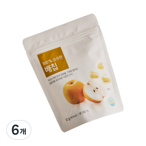올가홀푸드 유아용 100% 순수한 배칩 12g, 6개