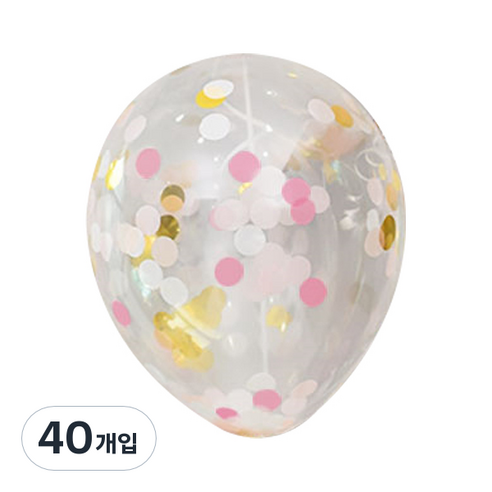 파티팡 컨페티 벌룬 30cm, 로즈골드, 40개입