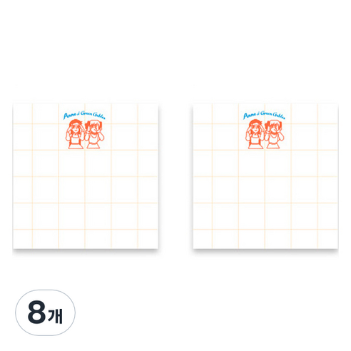 빨강머리앤 점착 메모패드, 친구, 1개입, 8개