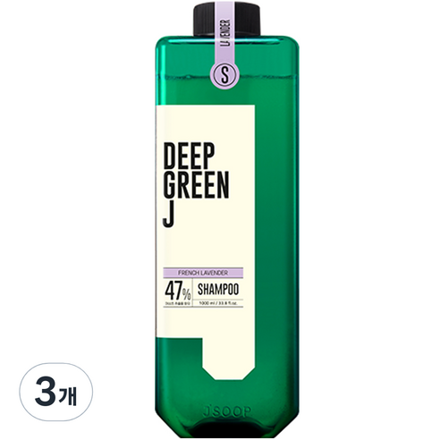 제이숲 딥그린제이 아로마 샴푸 라벤더향, 1000ml, 3개