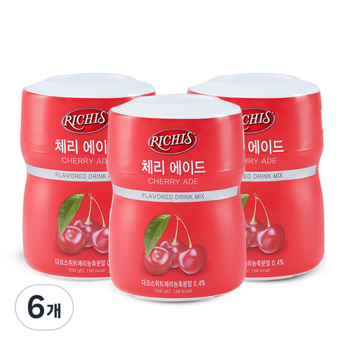 (주)동서 리치스 체리 에이드, 550g, 3개입, 6개
