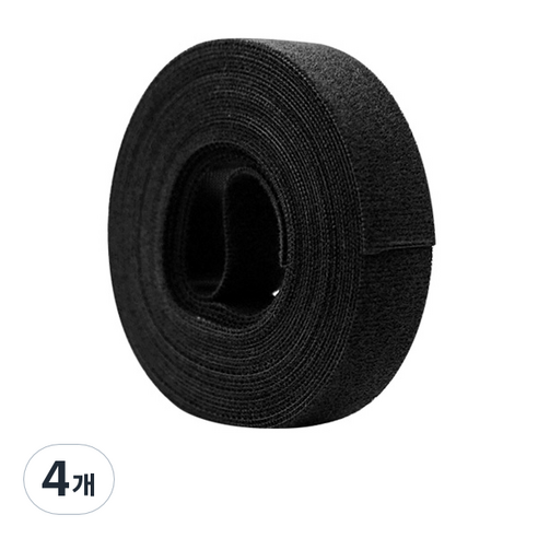 지오비즈 양면 벨크로 블랙 5m, 4개