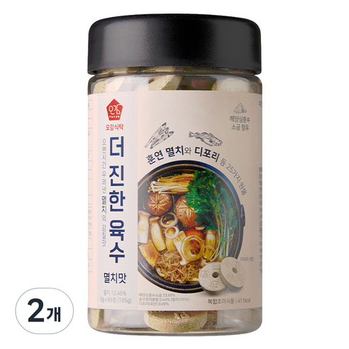 오감식탁 더 진한 육수 멸치맛 65p, 195g, 2개