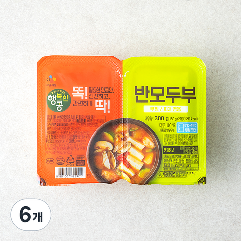 행복한콩 반모두부 2개입, 300g, 6개