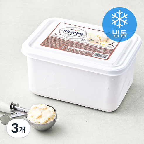 곰곰 바닐라맛 빙과 (냉동), 5L, 1개입, 3개