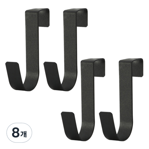 모나코올리브 모노 싱크대 도어 후크, 블랙, 8개