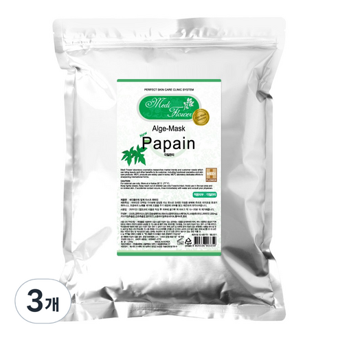 메디플라워 모델링팩 파파인 500g, 1개, 3개