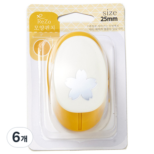 포코스 모양펀치 R-25, 벚꽃, 6개