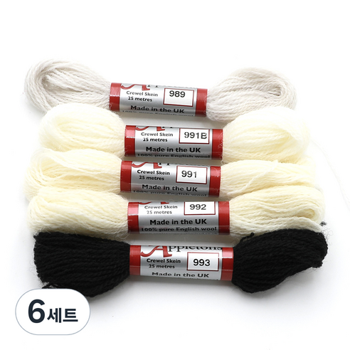 조이십자수 애플톤 울사 5종 세트, 6세트, 989, 991B, 991, 992, 993