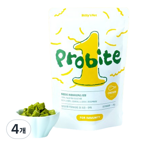 빌리스벳 반려동물 프로바이트 영양제, 면역/항산화, 30g, 4개