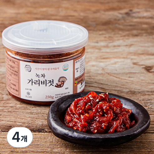 자연다감 녹차 가리비젓, 250g, 4개