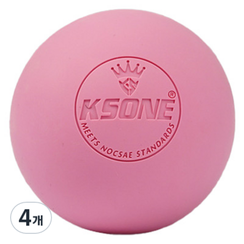 KSONE 스카위즈 근육 이완 마사지 볼, 4개, 핑크