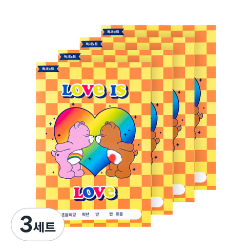 루카랩 케어베어 초등용 독서노트 4p 세트, 3세트, 체커보드
