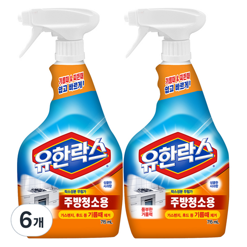 유한락스 주방청소용, 715ml, 6개