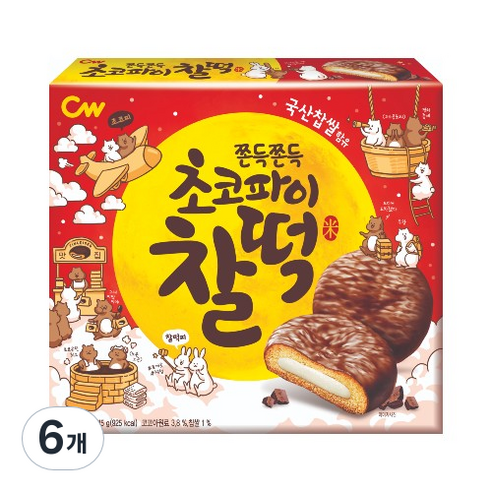 청우 찰떡초코파이 258g, 215g, 6개