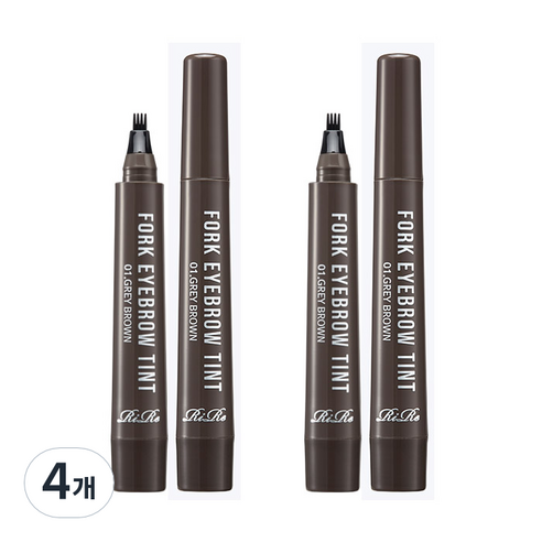 리르 포크 아이브로우 틴트 2g, 01.그레이 브라운, 4개
