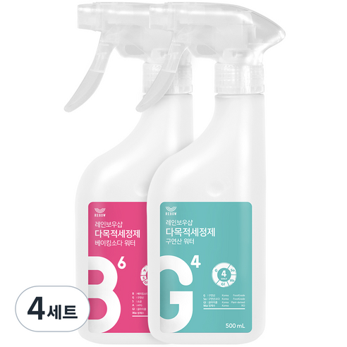 레인보우샵 다목적세정제 세정듀오, 500ml, 4세트