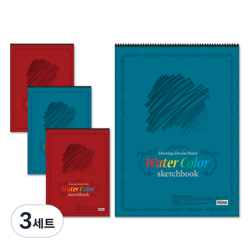 몽땅 전문가용 스케치북 200g 2종 x 2p세트, 8절, 18매, 3세트