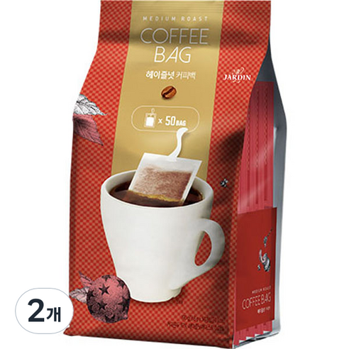 쟈뎅 오리지날 헤이즐넛 커피백 50p, 3.8g, 50개입, 2개