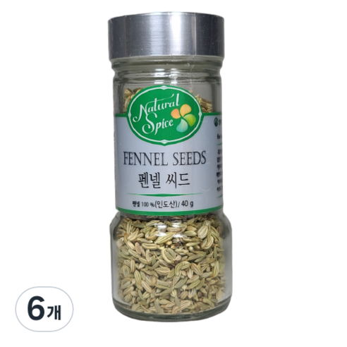 내츄럴스파이스 펜넬 씨드, 40g, 6개