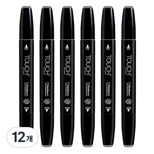 신한화구 터치 트윈마카 CG6 COOL GREY, 1색, 12개