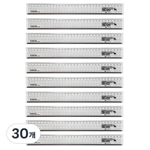 아이비스 스틸플러스직자 30cm 11923, 블랙, 30개