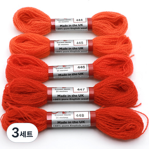 조이십자수 애플톤 울사 5종 세트, 3세트, 444, 445, 446, 447, 448