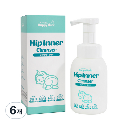 퍼니피아 해피덕 엉덩이 이너 클렌저, 6개, 300ml