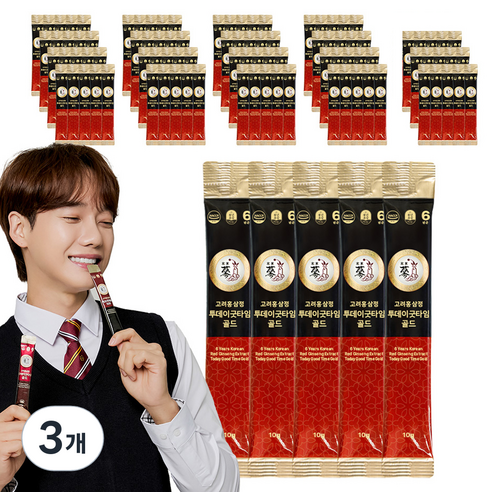 풍년보감 6년근 고려홍삼정 투데이굿타임 골드, 1kg, 3개