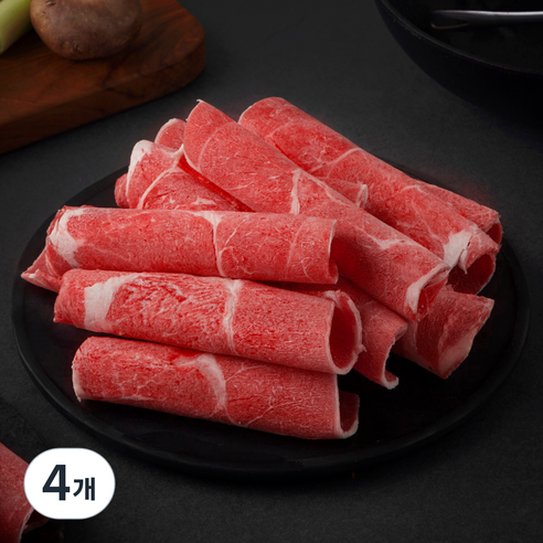 미국산 척아이롤 돌돌말이 불고기 샤브샤브용 (냉동), 4개, 700g
