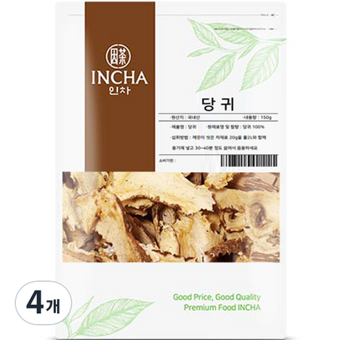 인차 당귀 차, 150g, 4개