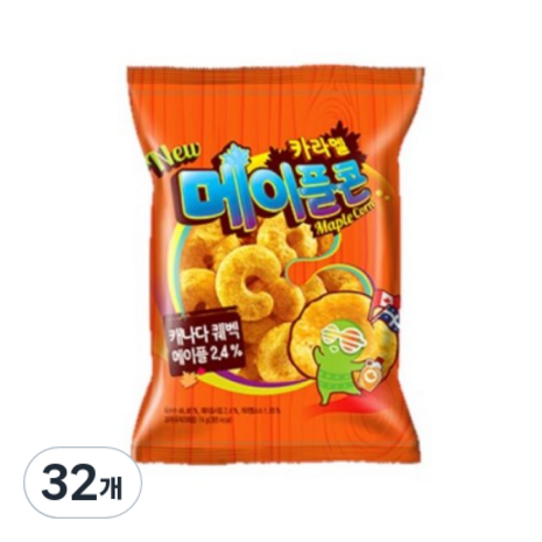 크라운 카라멜 메이플콘, 74g, 32개