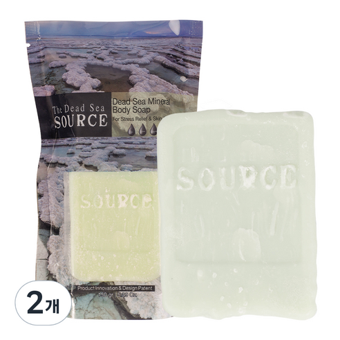 더데드씨소스 사해 미네랄 바디 비누, 150g, 2개
