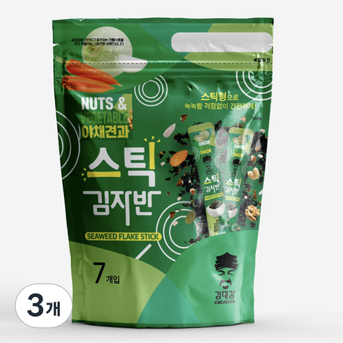 김대감 스틱 김자반 야채견과맛 7p, 70g, 3개