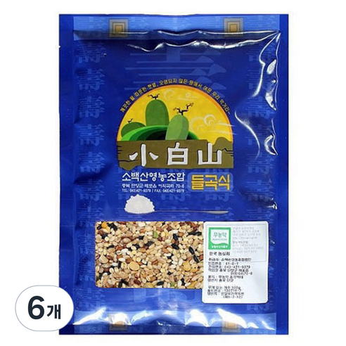 소백산영농조합 무농약 혼합15곡, 500g, 6개