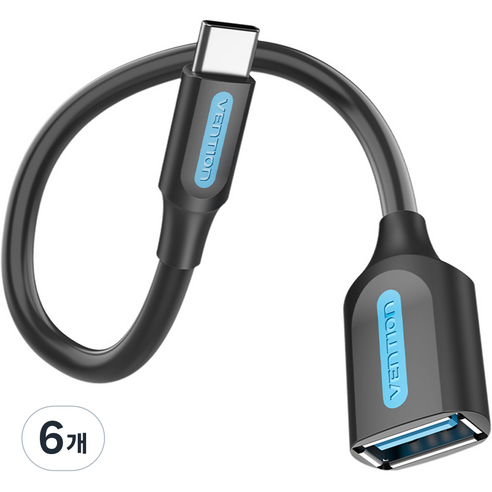 벤션 USB 3.1 C타입 to USB 3.0 OTG 젠더 고속 케이블, 혼합색상, 6개
