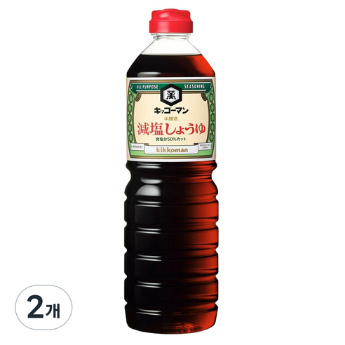 기꼬만 저염 염도낮은 간장, 1L, 2개