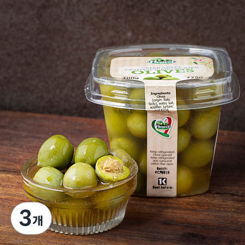 FICACCI 카스텔 베트라노 올리브, 3개, 400g