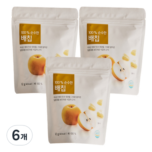 올가홀푸드 100% 순수한 배칩, 6개, 12g